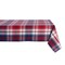 Contemporary Home Living Rectangular Americana Plaid Cotton Tablecloth - 120" - Red and White